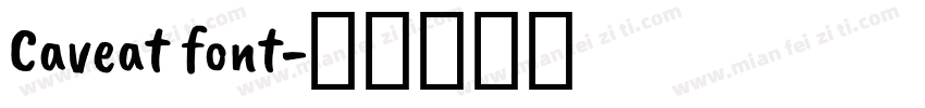 Caveat font字体转换